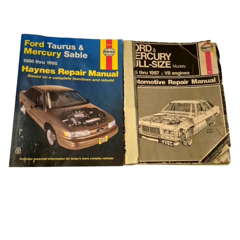 Lot Of 2 Haynes Repair Manual Ford Mercury Part #36074 #754 Used Good Condition